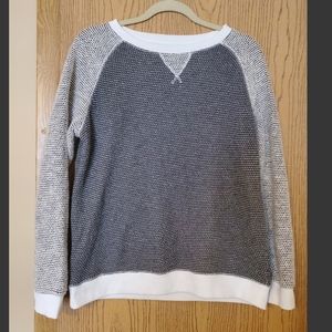 ZYIA Gray Binary Crew Neck Sweatshirt